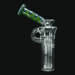 Kadabra Wig Wag recycler for the Dr. Dabber Switch Go, green glass close-up