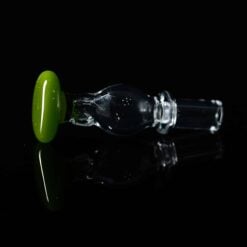 Kadabra Switch2 Clear/Color Joystick Cap #2, clear cap with green disc, side view