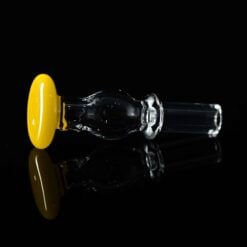 Kadabra Switch2 Clear/Color Joystick Cap #3, clear cap with yellow disc, side view
