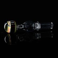 Kadabra Switch2 Milli Joystick Cap #2, clear cap with a millefiori accent disc, side view