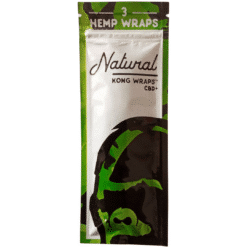 Kong Natural hemp wraps 3-pack pouch in green packaging