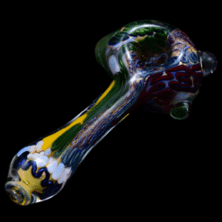 Matty White 2 Milli ISO Fully Filled Thick Spoon - Futurama, dark red glass spoon pipe, front view