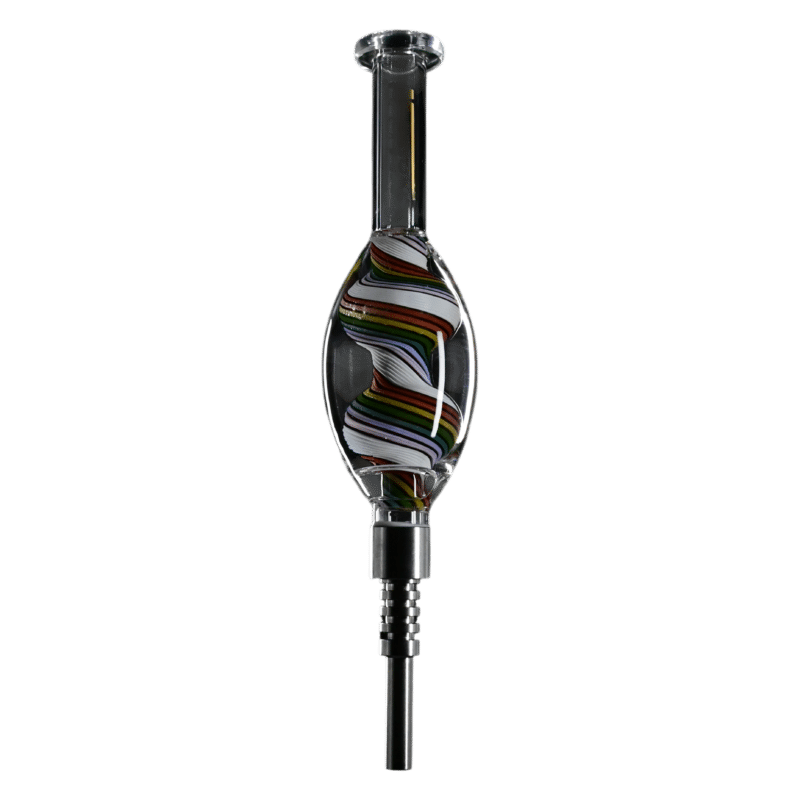 Swirled glass nectar collector dab straw