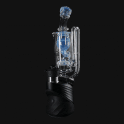 OJ Flame Puffco Peak incycler top in Ghost, 7-inch, on the device