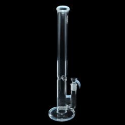 OJ Flame Double Inline Tube in Ghost, tall straight glass bong