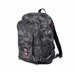 Dime Bags Omerta Transporter smell-proof backpack in camo, front view