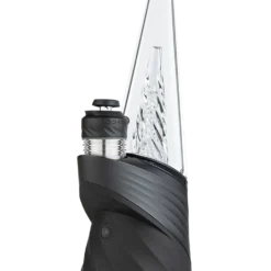 Puffco Peak Pro 3DXL vaporizer in Onyx black with a clear glass mouthpiece