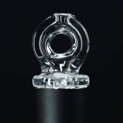 Randohm Puffco Pivot Ohm top in clear glass, close-up