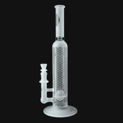 SOL 60mm Lace Sphere Sacred G bong, front view with etched lace pattern