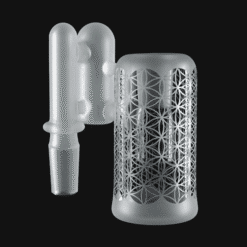 SOL Dry Catcher Sacred G, 14mm angled view of the etched pattern