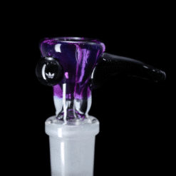 Sandberg 14mm Color Slide #4 in purple, front view on frosted joint