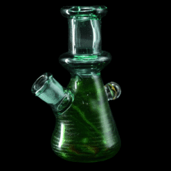 Sky Hizzy Mini Rig #1 in green, front view of the beaker dab rig