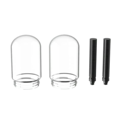 Stundenglass replacement glass globe kit with two globes and stems