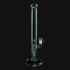 Sovereignty 50x5 C Fixed 4 Gridded bong, full view of clear straight tube