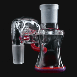 Sovereignty Dry Cleaner ash catcher – Pink Slyme x Poppy, clear glass with pink pooled base, side view