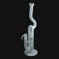 Sovereignty Natty 60T Stemline bong – Frosted, all-white frosted glass, angled view