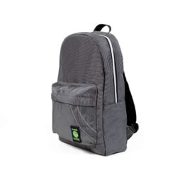Dime Bags Study Buddy backpack in graphite gray, side view