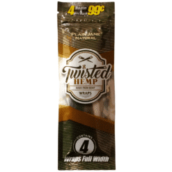 Twisted Hemp Wraps in Plain Jane Natural flavor, 4-pack pouch