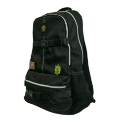 Dime Bags x Chris Dyer Skate Pack backpack with a colorful psychedelic print, front view
