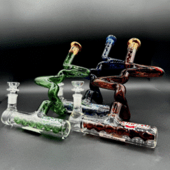 Zong 25mm Color Zubbler pipes shown in assorted colors with inline percolator