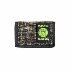 Dime Bags Tri-Fold wallet in concrete gray, front view