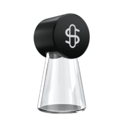 Stundenglass Ash Catcher attachment in black, glass funnel shape