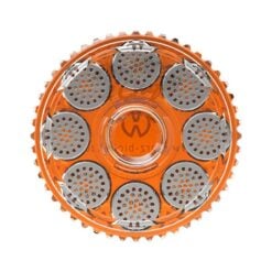 Storz and Bickel Dosing Cap Magazine in orange, holding 8 capsules