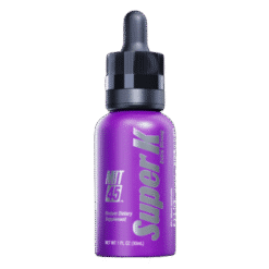 MIT45 Super K Extra Strength kratom shot bottle in purple, front view