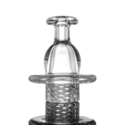 Gordo Scientific Riptide Cap, clear glass carb cap with spiral ribbed design