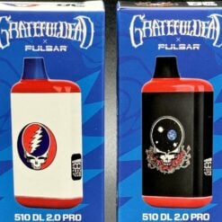 Grateful Dead x Pulsar 510 DL Pro Battery, two retail boxes with skull artwork