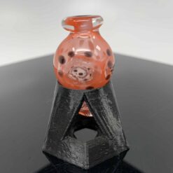 Ras Glass Millie spinner carb cap in Orange Crayon glass, front view
