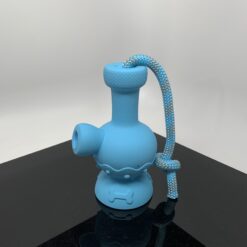 Puff Palz The Tug and Toke silicone chew toy in blue with rope handle