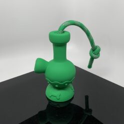 Puff Palz The Tug and Toke silicone chew toy in green with rope handle