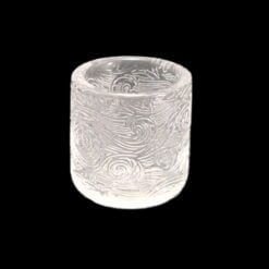Evan Shore Trippy Insert quartz cup in the Seabreeze etched pattern