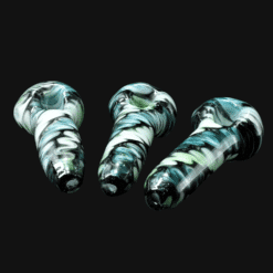 Westie Wrap and Rake Galaxy Spoon in teal, three pipes shown together