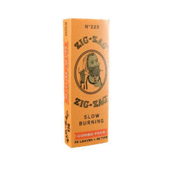 Zig-Zag French Orange combo pack box with 50 rolling papers and 50 tips
