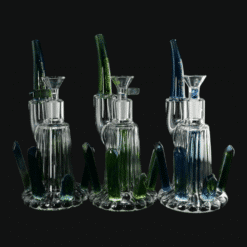 aLeaf Gem Accent bubbler pipes shown together, three units