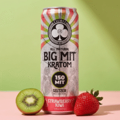 Club13 Big Mit Strawberry Kiwi kratom seltzer can, 150mg, 12oz