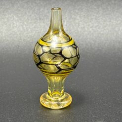 Windstar Bubble Cap in yellow and black, carb cap on a stand