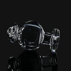 Zombie Hand Spinner Bubble cap in clear glass with spinner fins