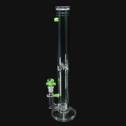 Zombie Hand Straight Puck Perc tube in Slyme green accent glass