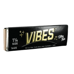 Vibes Ultra Thin rolling papers with tips, 1 1/4 size