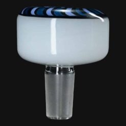 J Worth Skate Wheel glass bowl piece in blue and white
