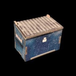 Dab Dumpster wooden cutout box for swabs in blue dumpster design