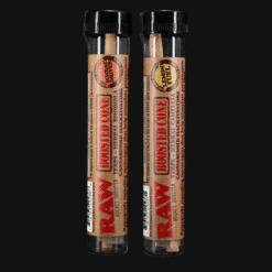 RAW Boosted Cone terpene-infused pre-roll, two tubes shown together