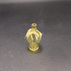 Jon A. colored bubble carb cap in yellow glass