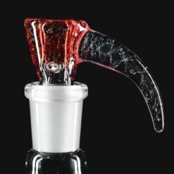 Kadabra 14mm glass slide bowl in Ruby Slipper Cropal red and black