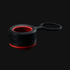 Puffco 3D Chamber Jacket silicone sleeve in black and red