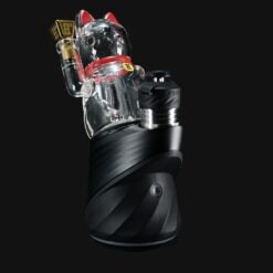 Hemper Puffco Peak Top attachment styled like a lucky money cat, red and white