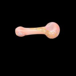 Izlow spoon pipe in pink and white with paisley pattern